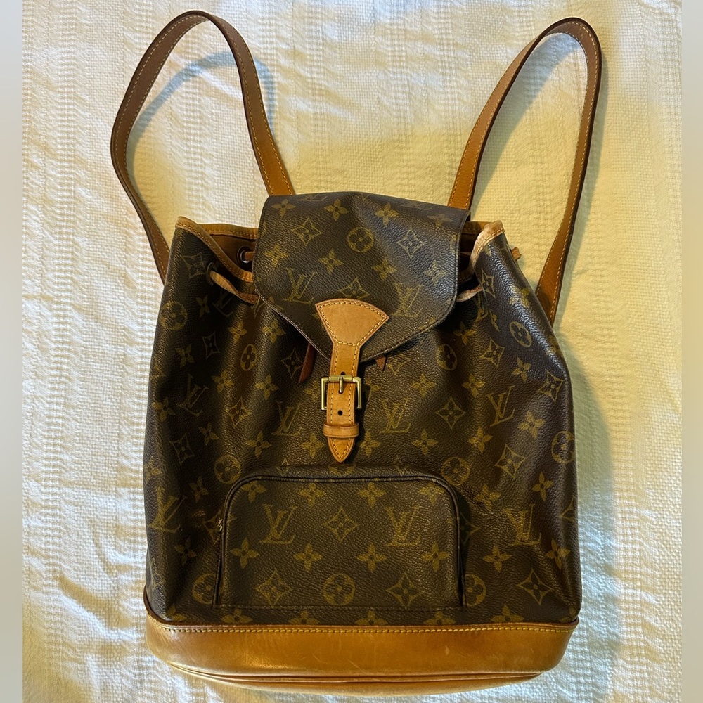 Authentic Louis Vuitton Monogram Leather Canvas Backpack